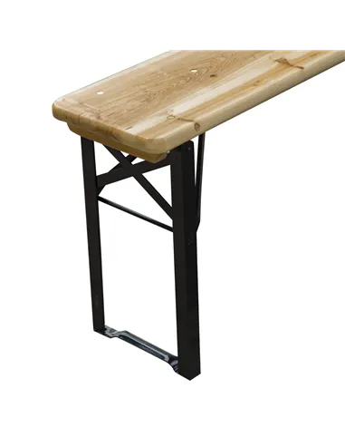 Outsunny Portable Folding Camping Picnic Table and Bench Set Garden BBQ Chairs Stools Trestle Wooden Wood (120cm(L) x 25cm(W) x 