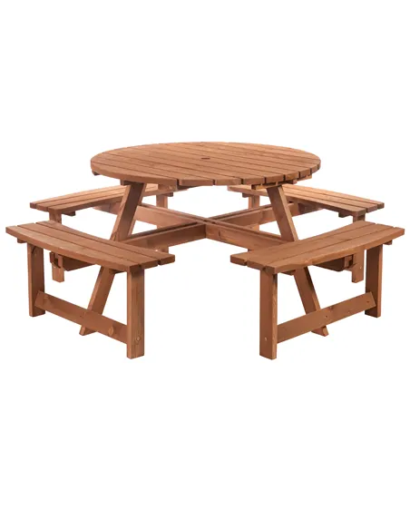 Outsunny 8-Seater Wooden Picnic Set-Fir Wood