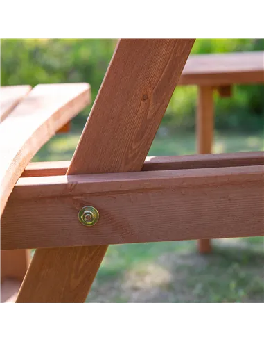 Outsunny 8-Seater Wooden Picnic Set-Fir Wood