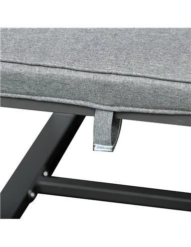 Outsunny 9PCs Patio Aluminium Dining Set, Space Saving Cube Set with 4 Chairs, 4 Ottoman, Cushions, 8 Seater Garden Furniture