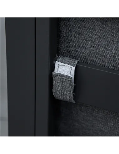 Outsunny Nine-Piece Aluminium Garden Set, with Glass-Top Table - Grey