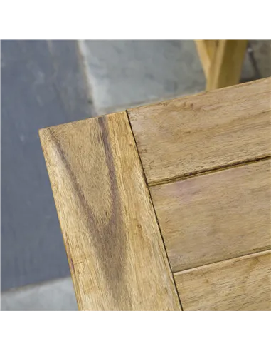 Outsunny 3 Pieces Picnic Bench Set with Table and 2 Benches, Acacia wood Dining Trestle Beer Table and Seat,  Natural Wood Finis