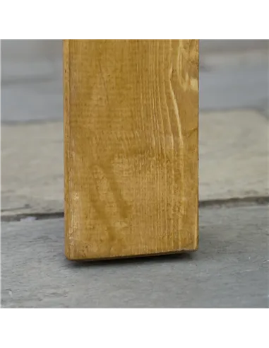 Outsunny 3 Pieces Picnic Bench Set with Table and 2 Benches, Acacia wood Dining Trestle Beer Table and Seat,  Natural Wood Finis