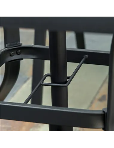 Outsunny 5 Pieces Outdoor Square Garden Dining Set w/ Tempered Glass Dining Table 4 Cushioned Armchairs, Umbrella Hole, Grey