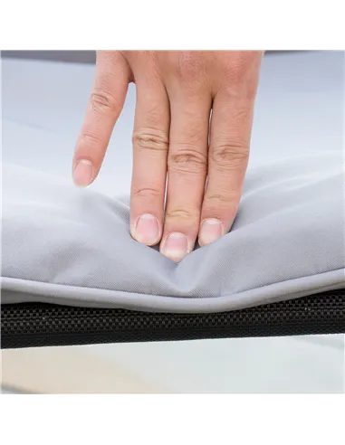 Outsunny Seven-Piece Garden Dining Set with Cushions - Grey