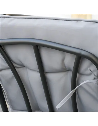 Outsunny Seven-Piece Garden Dining Set with Cushions - Grey