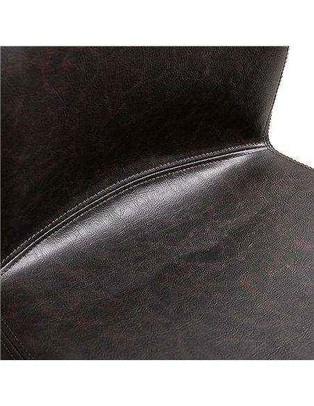 HOMCOM Modern Bar Stools Set of 2, PU Leather Upholstered Bar Chairs with Wooden Frame, Footrest for Home Bar, Dining Room