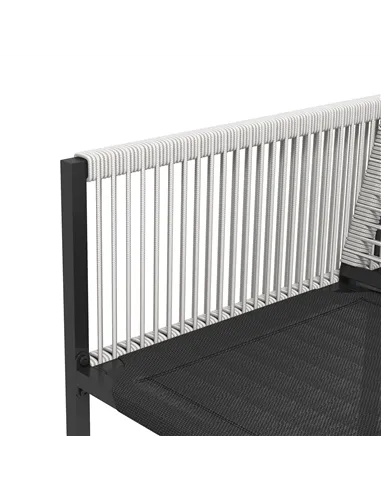 Outsunny Five-Piece Metal Dining Set, with Folding Back Chairs, Light Grey