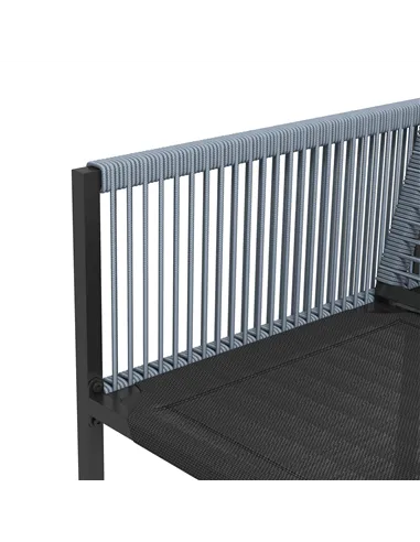 Outsunny Five-Piece Metal Dining Set, with Folding Back Chairs, Dark Grey