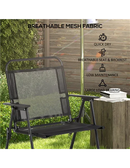 Outsunny Five-Piece Metal Frame Garden Dining Set