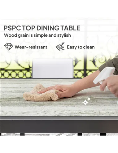 Outsunny Five-Piece Outdoor Garden Dining Set - Grey