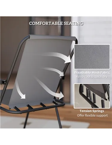 Outsunny 4 Seater Garden Furniture Set, 6 Pieces Garden Table and Chairs with Parasol, Outdoor Garden Dining Set with Folding Ch