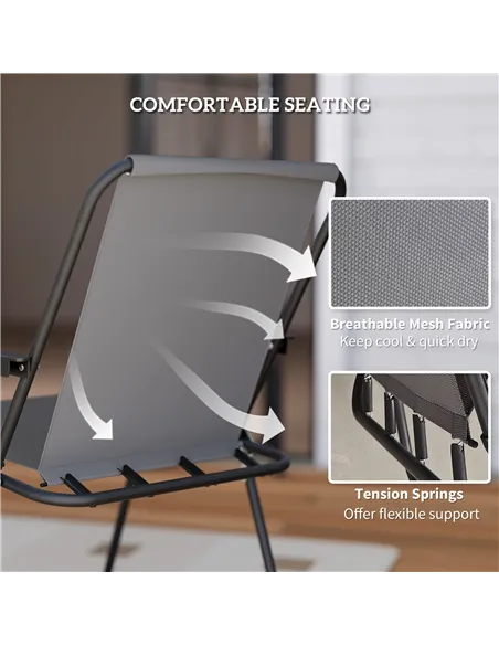 Outsunny 4 Seater Garden Furniture Set, 6 Pieces Garden Table and Chairs with Parasol, Outdoor Garden Dining Set with Folding Ch