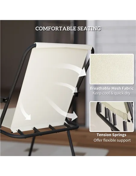 Outsunny 4 Seater Garden Furniture Set, 6 Pieces Garden Table and Chairs with Parasol, Outdoor Garden Dining Set with Folding Ch