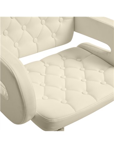 HOMCOM PU Leather Upholstered Swivel Bar Stool, Height Adjustable with Back, Armrest, Footrest, Beige