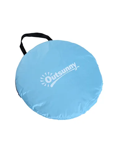 Outsunny 2-3 Person Pop up Beach Tent Hiking UV 30+ Protection Patio Sun Shelter (Blue)