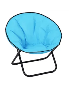 Outsunny Camping Moon Chair, Portable Folding Camping Chair for Adults with Wide Padded Oxford Seat for Outdoor Camp, Travel, Fi