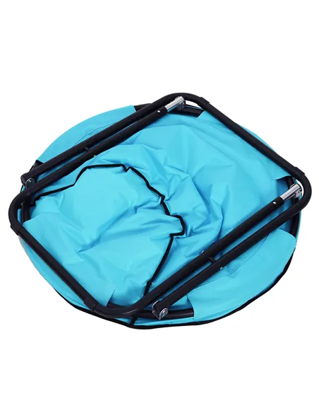 Outsunny Camping Moon Chair, Portable Folding Camping Chair for Adults with Wide Padded Oxford Seat for Outdoor Camp, Travel, Fi