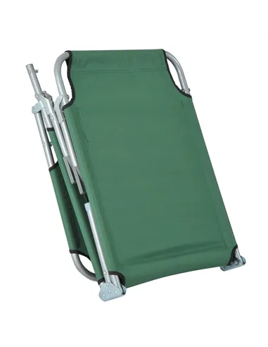 Outsunny Reclining Sun Lounger Chair Folding Camping Bed with 4-Position Adjustable Backrest, for Travel Indoor Outdoor Office F