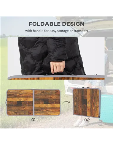 Outsunny 3ft Folding Camping Table Height Adjustable Aluminium Outdoor Garden Party Picnic BBQ Trestle Table Field Kitchen