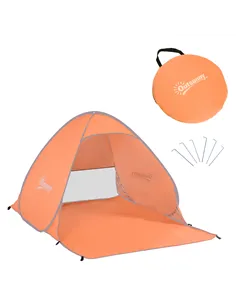 Outsunny 2 Person Pop Up UV Shelter Shade-Orange
