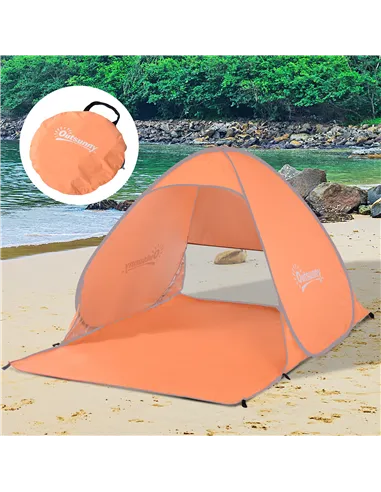 Outsunny 2 Person Pop Up UV Shelter Shade-Orange
