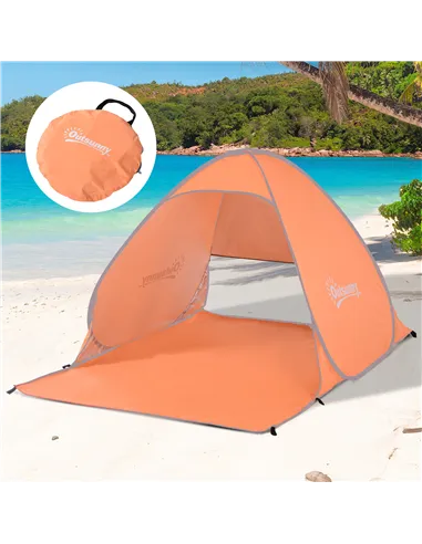 Outsunny 2 Person Pop Up UV Shelter Shade-Orange