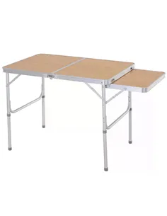 Outsunny 3ft Aluminium MDF-Top Folding Picnic Table Portable Camping Table