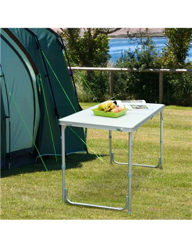 Outsunny Portable Aluminum Foldable Table