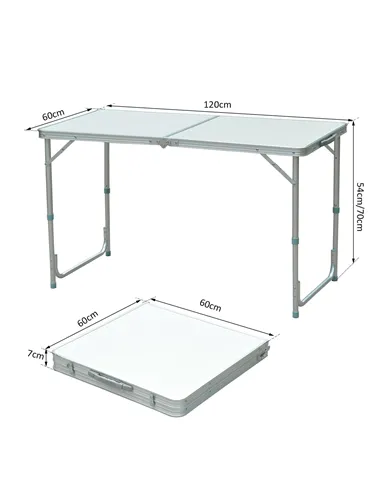 Outsunny Portable Aluminum Foldable Table