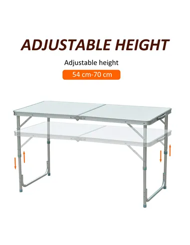 Outsunny Portable Aluminum Foldable Table