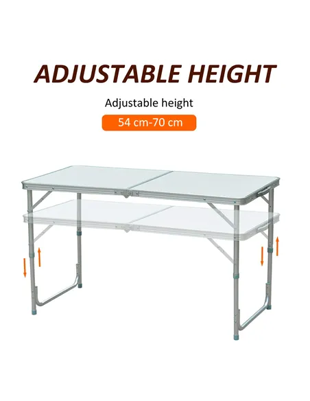 Outsunny Portable Aluminum Foldable Table