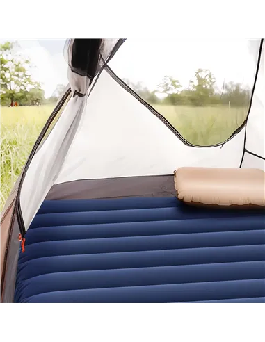 Outsunny 2 Person Camping Inflatable Mattress - Navy Blue