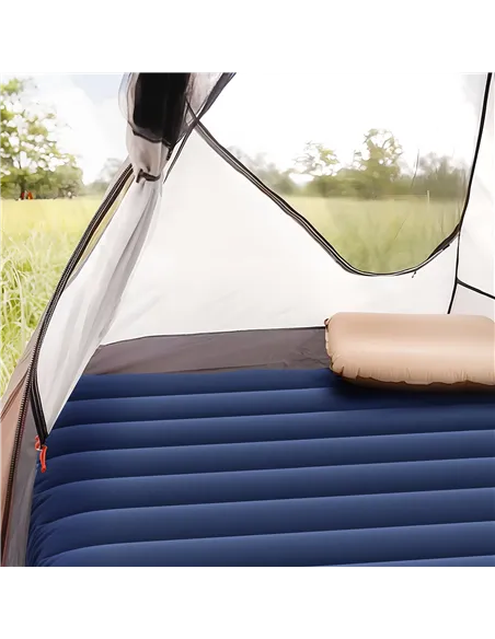 Outsunny 2 Person Camping Inflatable Mattress - Navy Blue