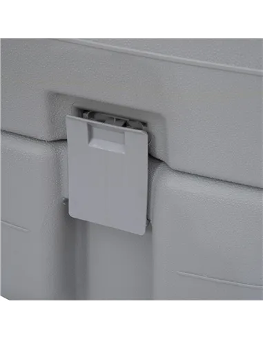 Outsunny 20L Portable Travel Mobile Toilet Outdoor Camping Handle WC with 2 Detachable Tanks & Push-button Operation, Grey