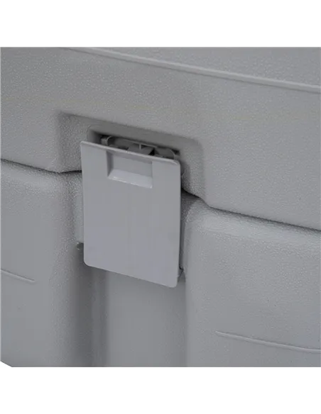 Outsunny 20L Portable Travel Mobile Toilet Outdoor Camping Handle WC with 2 Detachable Tanks & Push-button Operation, Grey