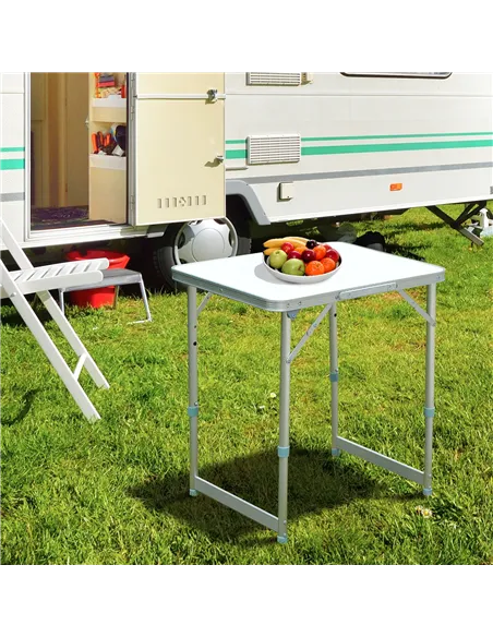 Outsunny Patio Foldable Picnic Table-Silver