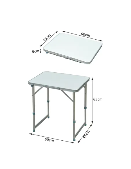 Outsunny Patio Foldable Picnic Table-Silver
