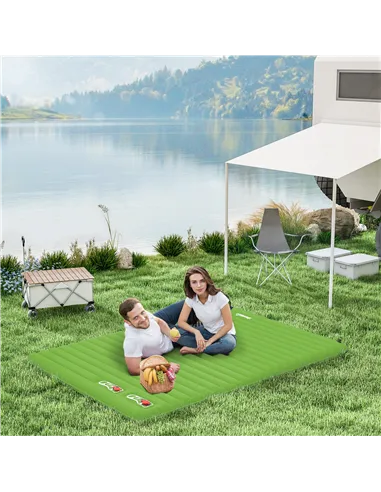 Outsunny 2 Person Camping Inflatable Mattress - Green