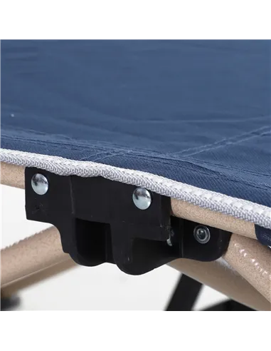 Outsunny Single Person Camping Bed Folding Cot Outdoor Patio Portable Military Sleeping Bed Travel Guest Leisure Fishing with Si