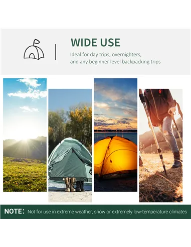 Outsunny Dome Tent for 2 Person Camping Tent with Large Windows, Waterproof Green and Yellow