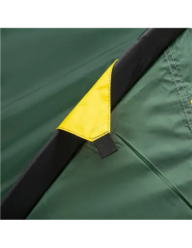 Outsunny Dome Tent for 2 Person Camping Tent with Large Windows, Waterproof Green and Yellow