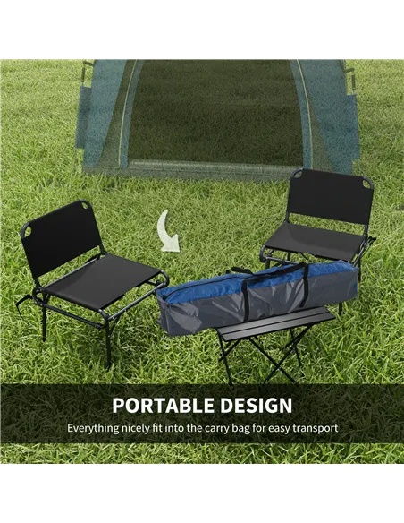 Outsunny Instant Pop Up Camping Tent, 4 Man Dome Tent with 4 Doors, Sewn-in Groundsheet, Carry Bag and Top Hook for Fishing Hiki