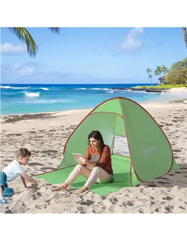 Outsunny Pop Up Tent Beach Fishing Camping UV Protection Patio Sun Shade Shelter