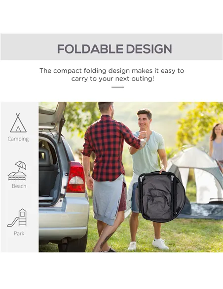 Outsunny Camping Moon Chair, Portable Folding Camping Chair for Adults with Wide Padded Oxford Seat for Outdoor Camp, Travel, Fi