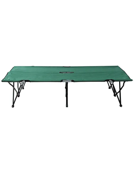 Outsunny Double Camping Cot Bed, with Bag - Green