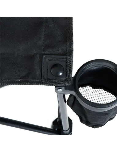 Outsunny 6 Seater Folding Camping Chair with Cup Holder & Carry Bag - Black