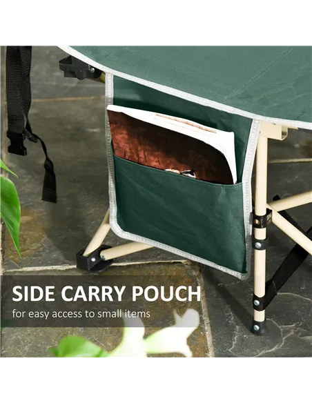 Outsunny Single Person Camping Bed Folding Cot Outdoor Patio Portable Military Sleeping Bed Travel Guest Leisure Fishing with Si