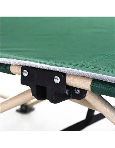 Outsunny Single Person Camping Bed Folding Cot Outdoor Patio Portable Military Sleeping Bed Travel Guest Leisure Fishing with Si