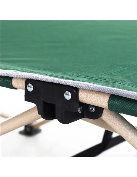 Outsunny Single Person Camping Bed Folding Cot Outdoor Patio Portable Military Sleeping Bed Travel Guest Leisure Fishing with Si